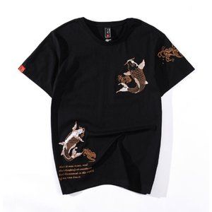 Cotton men's round neck short sleeve t-shirt men's simple and generous T-shirt